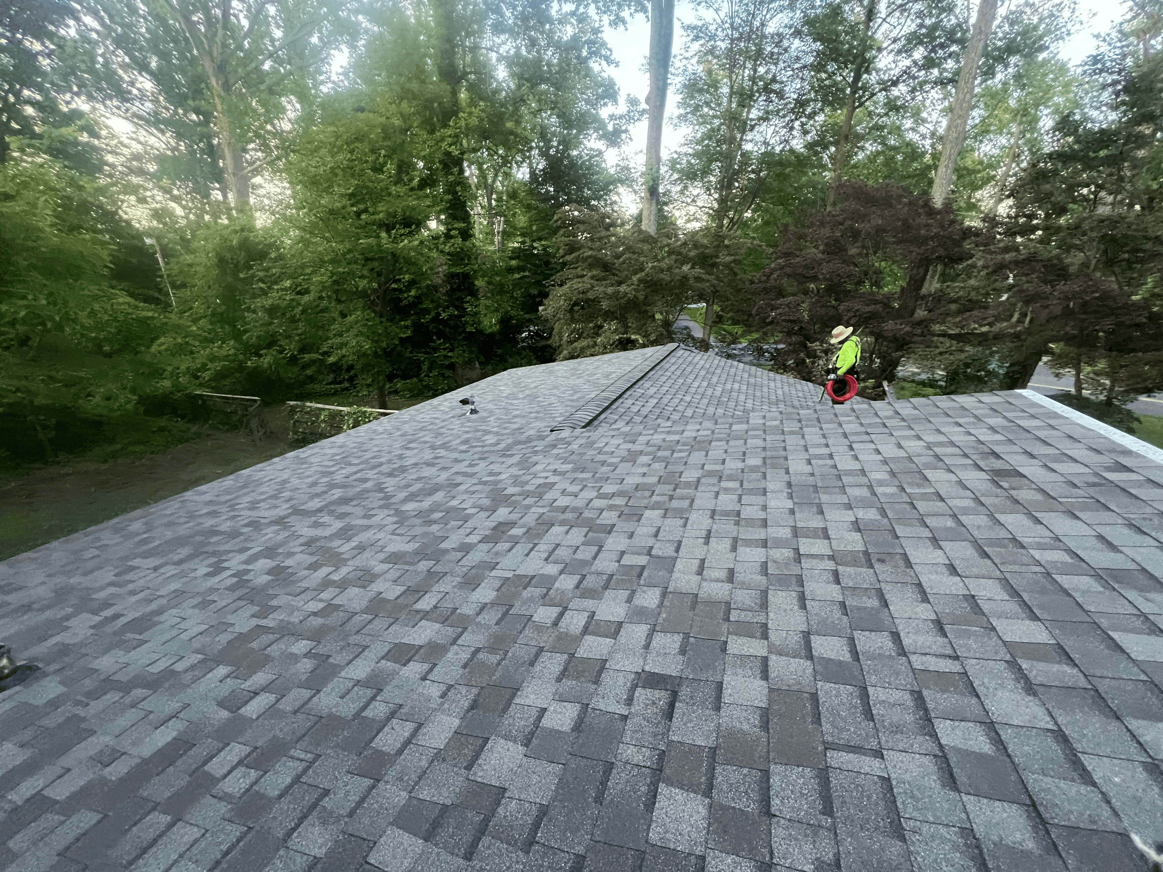 Residential roof replacement with architectural shingles on a Pasadena, MD home