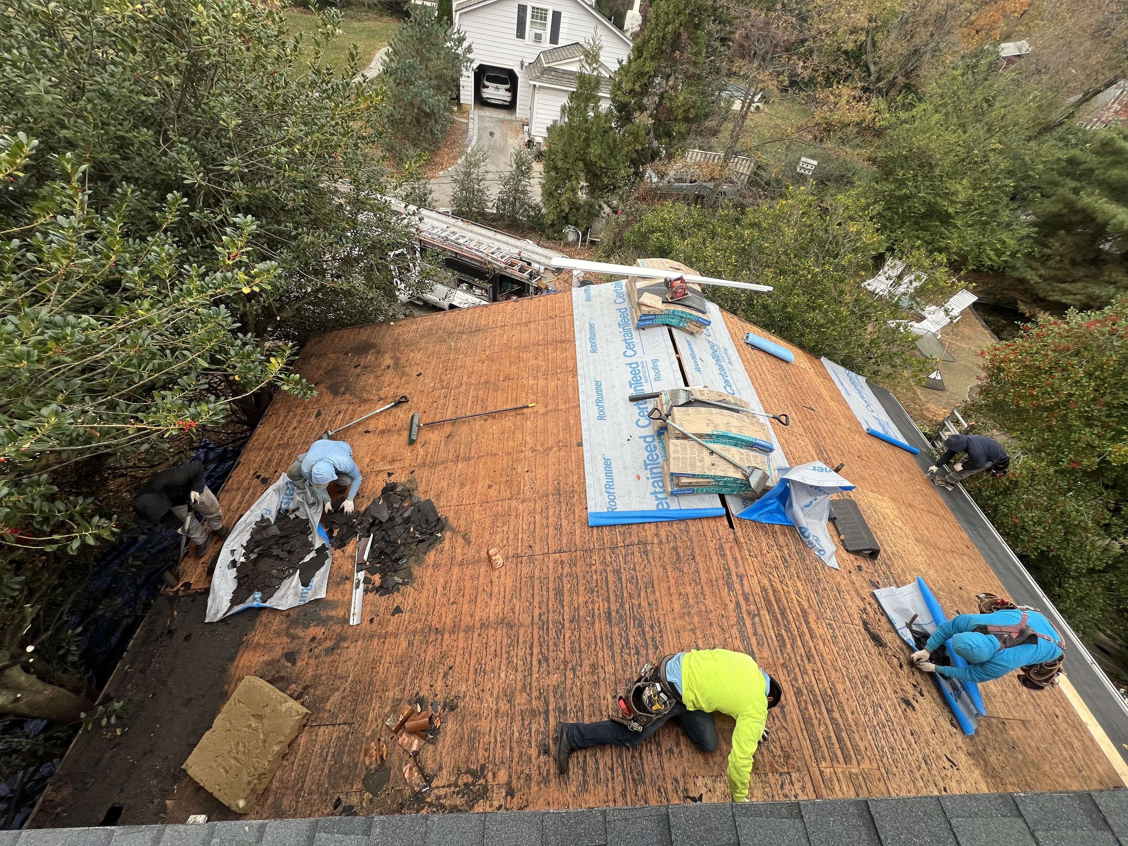 Architectural asphalt shingle roof replacement on a Catonsville, MD 21228 home in Baltimore County — Apper Construction, MHIC #05-146983